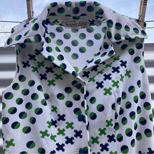 Margaret Select Paris Vintage retro Mod Polka Dot Bold Graphic Sleeveless Dress